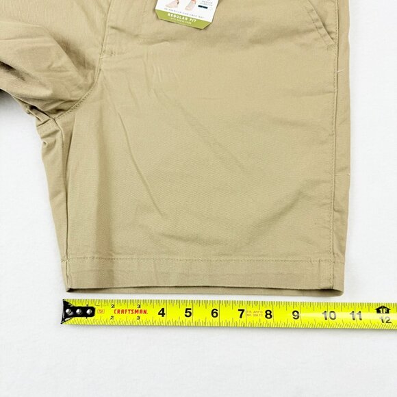 Wrangler Men's Five Star Premium Stretch Regular Fit Tan Shorts Size 32x7 NWT - Picture 10 of 11